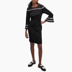 Jessica Rose Flare Sleeve Little Black Cocktail Evening Dress Women’s SZ 16